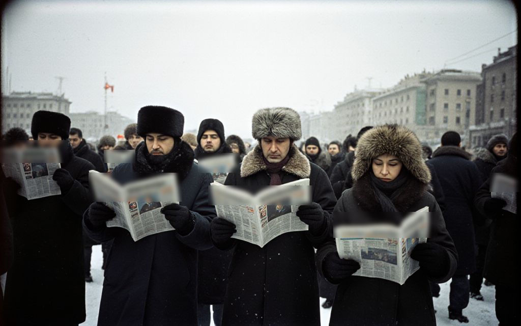 Readers with the special edition in Talas, 27 February 2007.